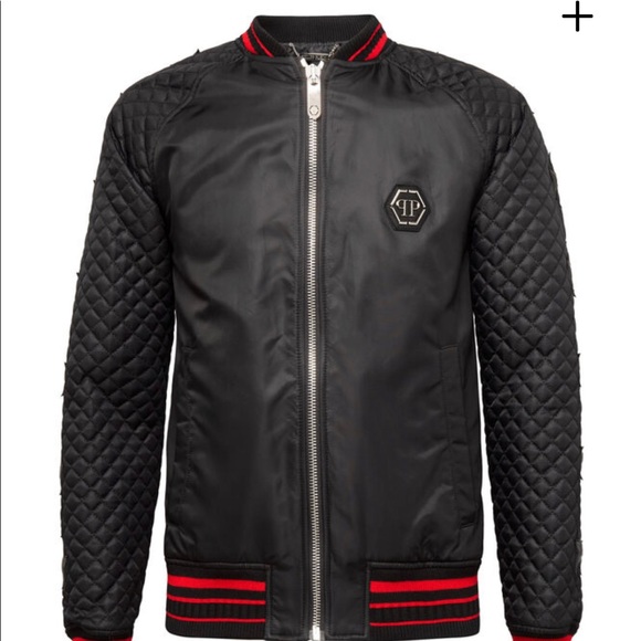 PHILIPP PLEIN NYLON JACKET "SKULL SNAKE RED" - Picture 10 of 10